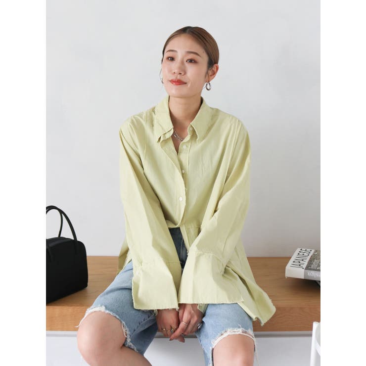 ピスタチオ | カットオフビッグシルエットシャツ | Ungrid