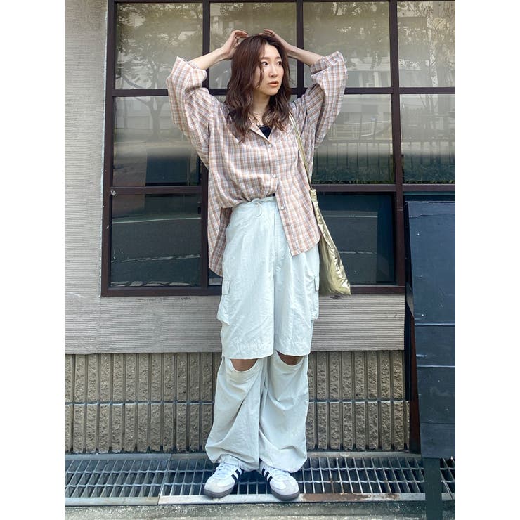 WEB限定】ルーズシルエットチェックシャツ[品番:MKSW0062428 WEB限定】ルーズシルエットチェックシャツ[品番:MKSW0062428