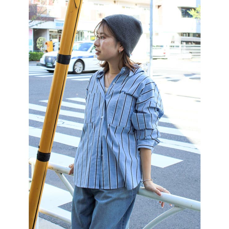【WEB限定】ストライプルーズシャツ | Ungrid | 詳細画像14 