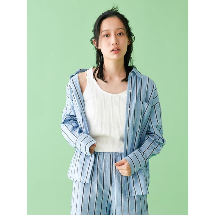 【WEB限定】ストライプルーズシャツ | Ungrid | 詳細画像3 