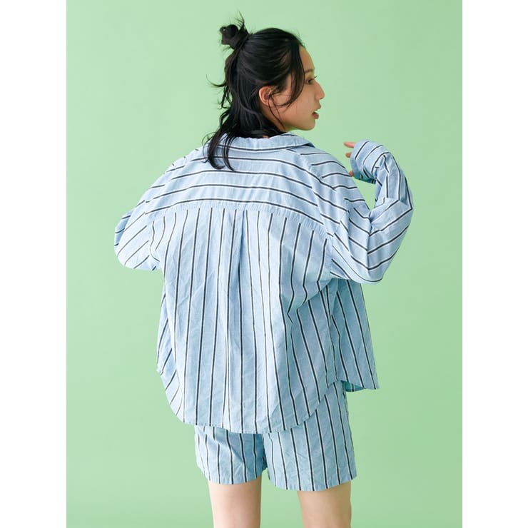 【WEB限定】ストライプルーズシャツ | Ungrid | 詳細画像4 