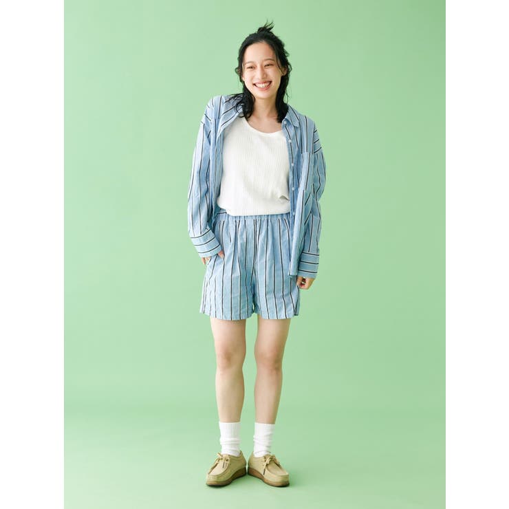 【WEB限定】ストライプルーズシャツ | Ungrid | 詳細画像6 