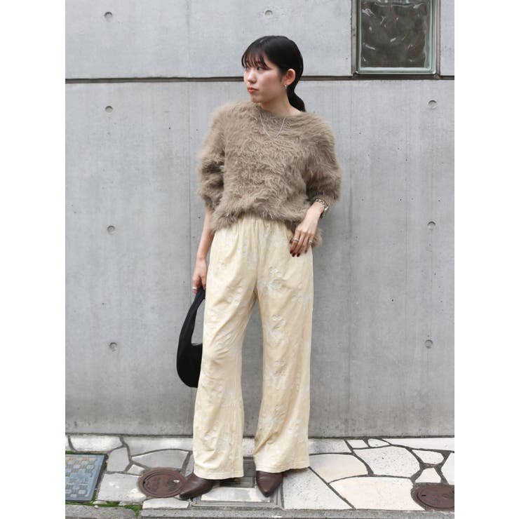 ベロア刺繍ラフパンツ | Ungrid | 詳細画像28 