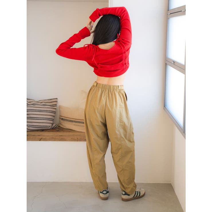 ナイロン混ボリュームラフパンツ | Ungrid | 詳細画像10 