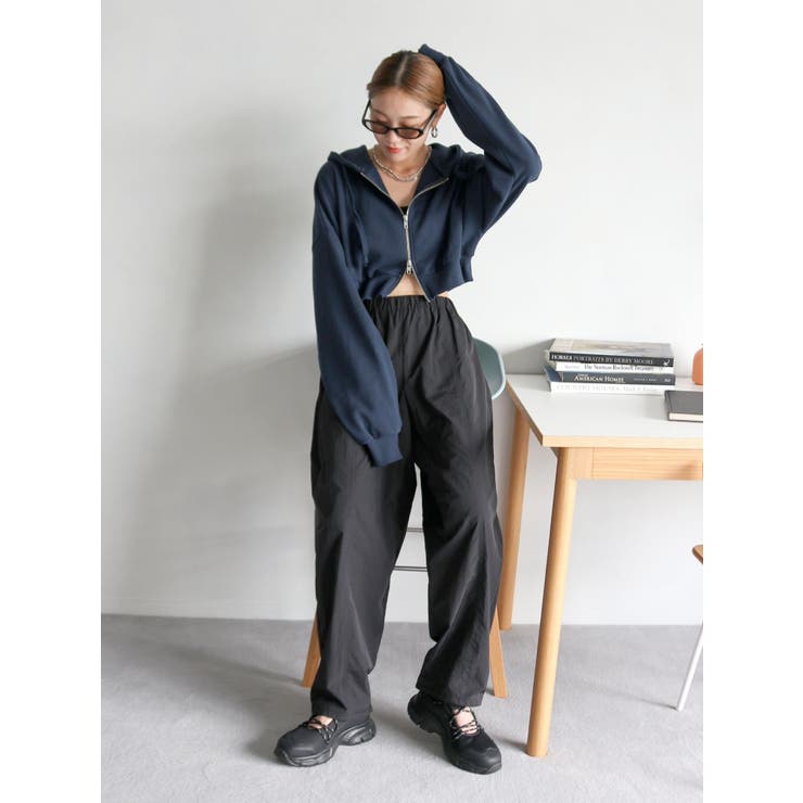 ナイロン混ボリュームラフパンツ | Ungrid | 詳細画像18 