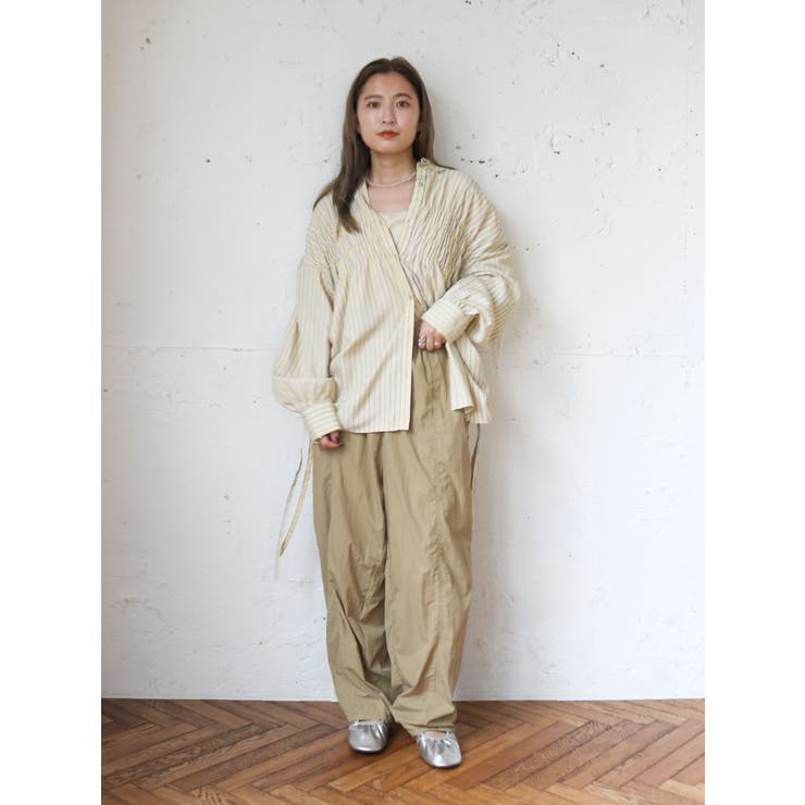 ナイロン混ボリュームラフパンツ | Ungrid | 詳細画像23 