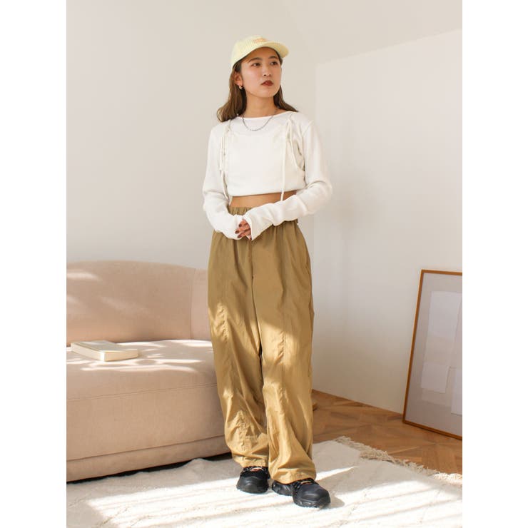 ナイロン混ボリュームラフパンツ | Ungrid | 詳細画像26 