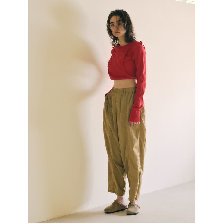 ナイロン混ボリュームラフパンツ | Ungrid | 詳細画像3 