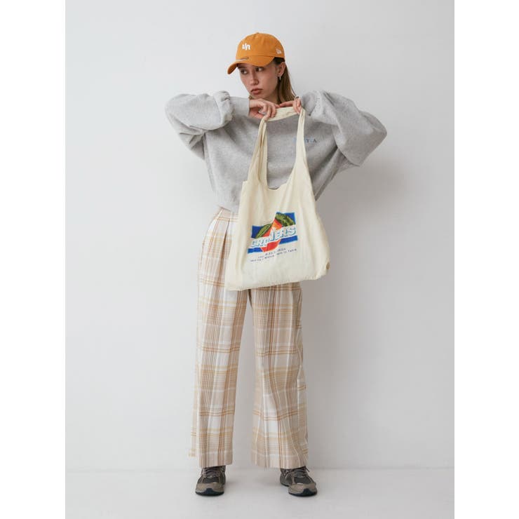 リネン混チェック柄パンツ | Ungrid | 詳細画像15 