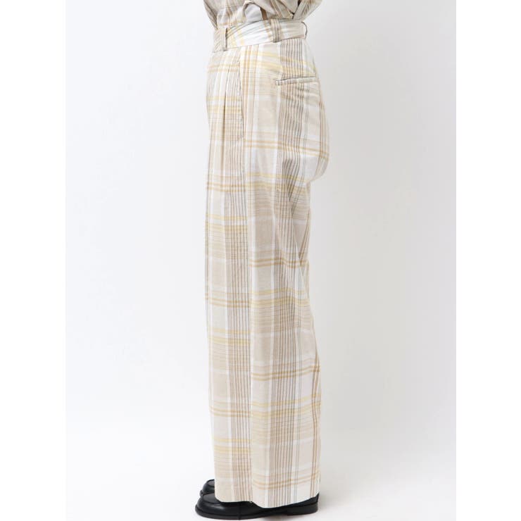 リネン混チェック柄パンツ | Ungrid | 詳細画像29 