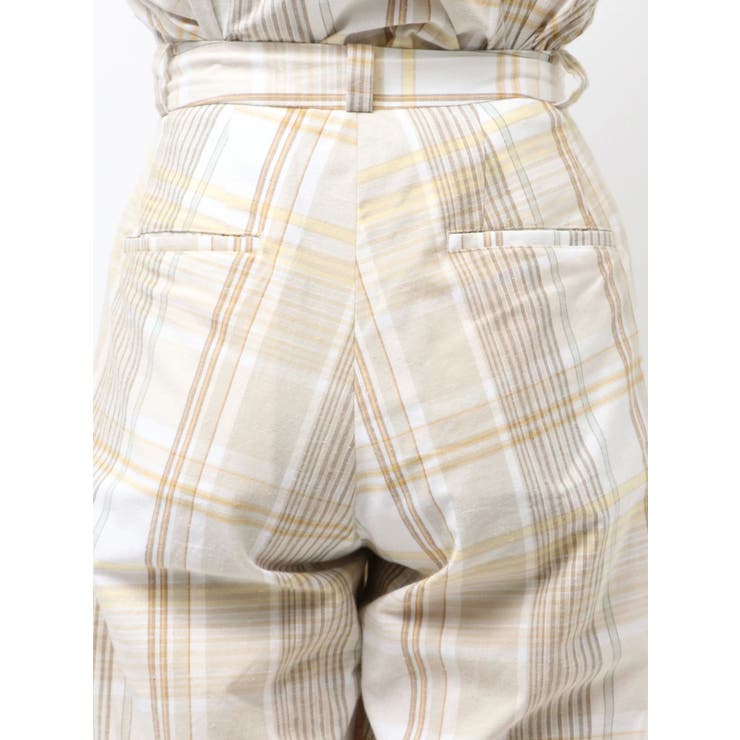 リネン混チェック柄パンツ | Ungrid | 詳細画像31 