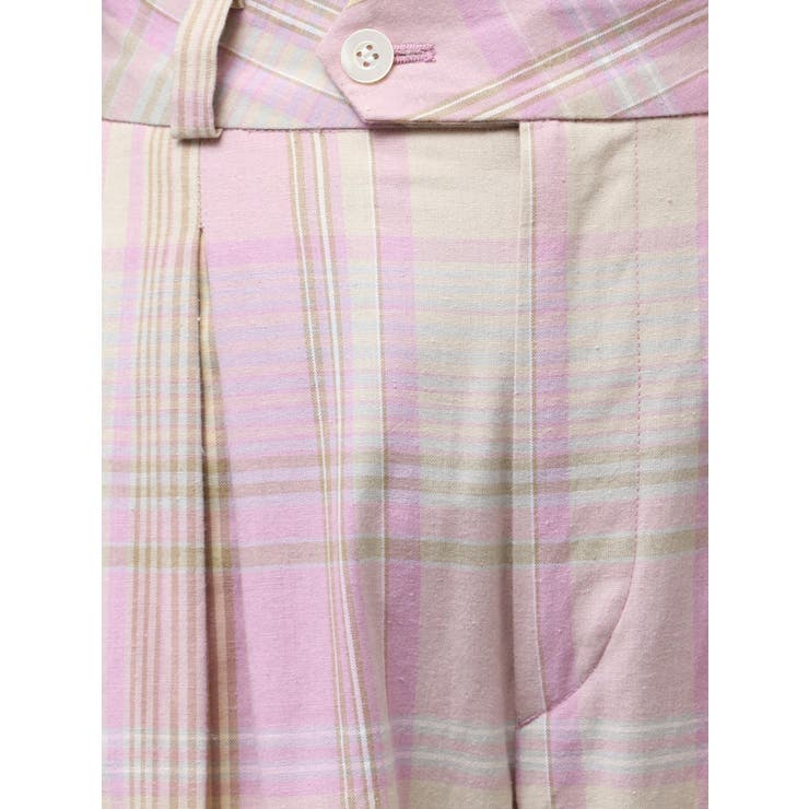 リネン混チェック柄パンツ | Ungrid | 詳細画像37 