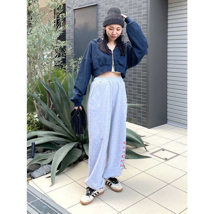 a♡ungrid マッケンリースウェット NUTMEG別注 ロゴデザインスウェットパンツ[品番：MKSW0062508]｜Ungrid