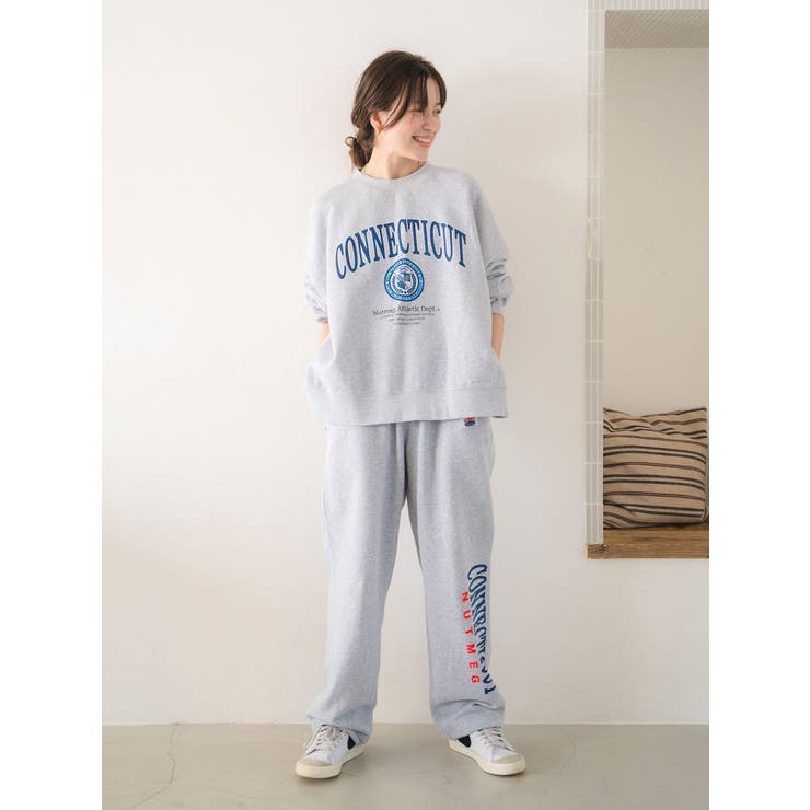 a♡ungrid マッケンリースウェット NUTMEG別注 ロゴデザインスウェットパンツ[品番：MKSW0062508]｜Ungrid