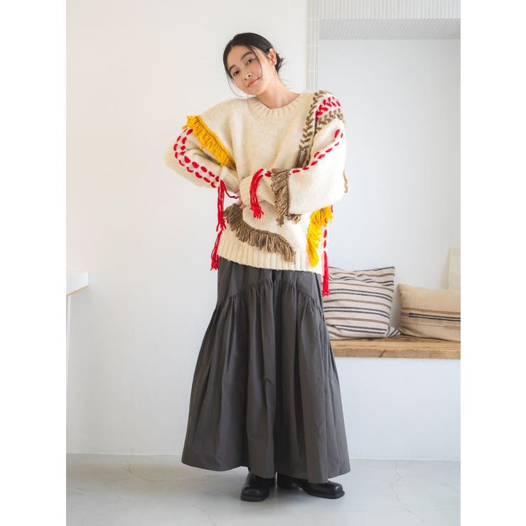 ギャザーデザインスカート | Ungrid | 詳細画像10 