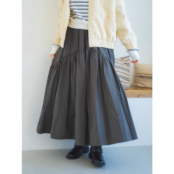 ギャザーデザインスカート | Ungrid | 詳細画像3 