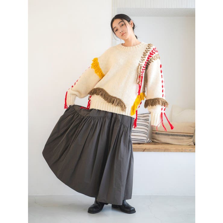 ギャザーデザインスカート | Ungrid | 詳細画像9 