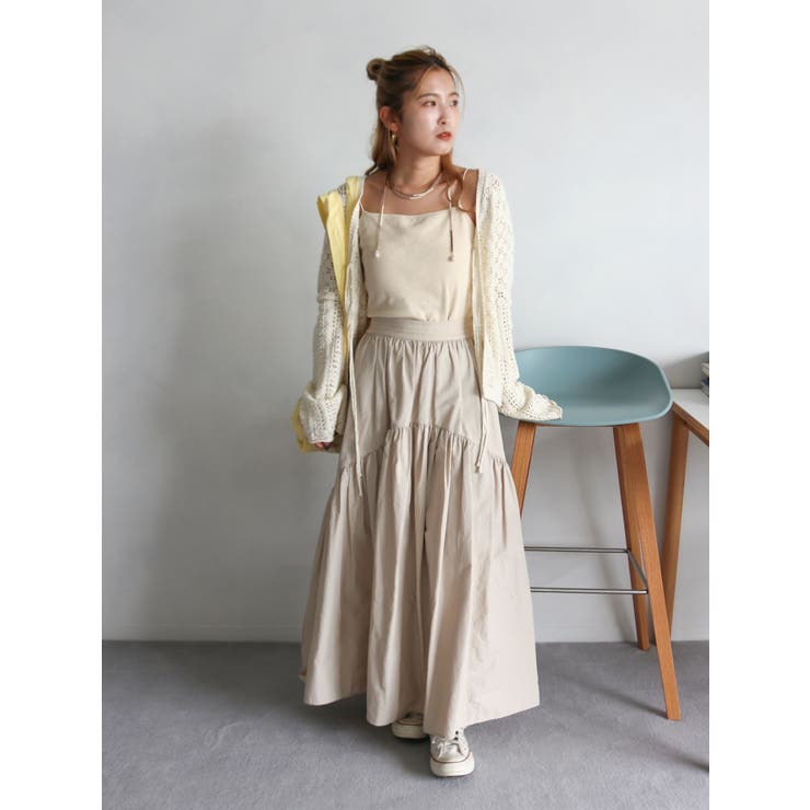 アイボリー | ギャザーデザインスカート | Ungrid
