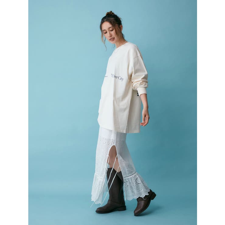 カットワークレースコンビスカート | Ungrid | 詳細画像16 