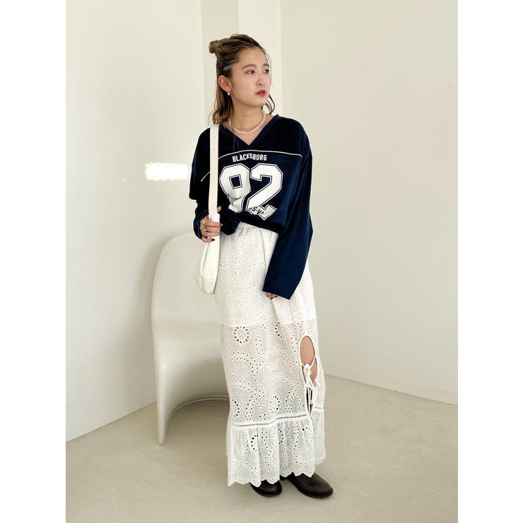 カットワークレースコンビスカート | Ungrid | 詳細画像18 