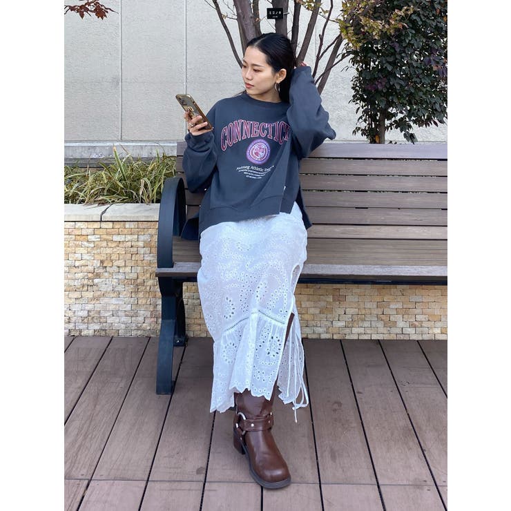 カットワークレースコンビスカート | Ungrid | 詳細画像36 