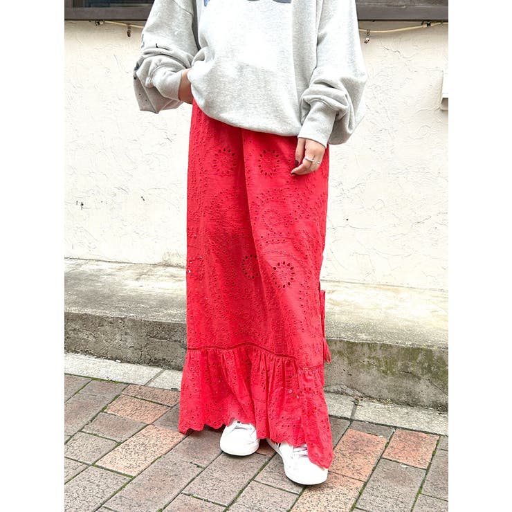 アングリッド　カットワークレースコンビスカート カットワークレースコンビスカート[品番：MKSW0061540]｜Ungrid