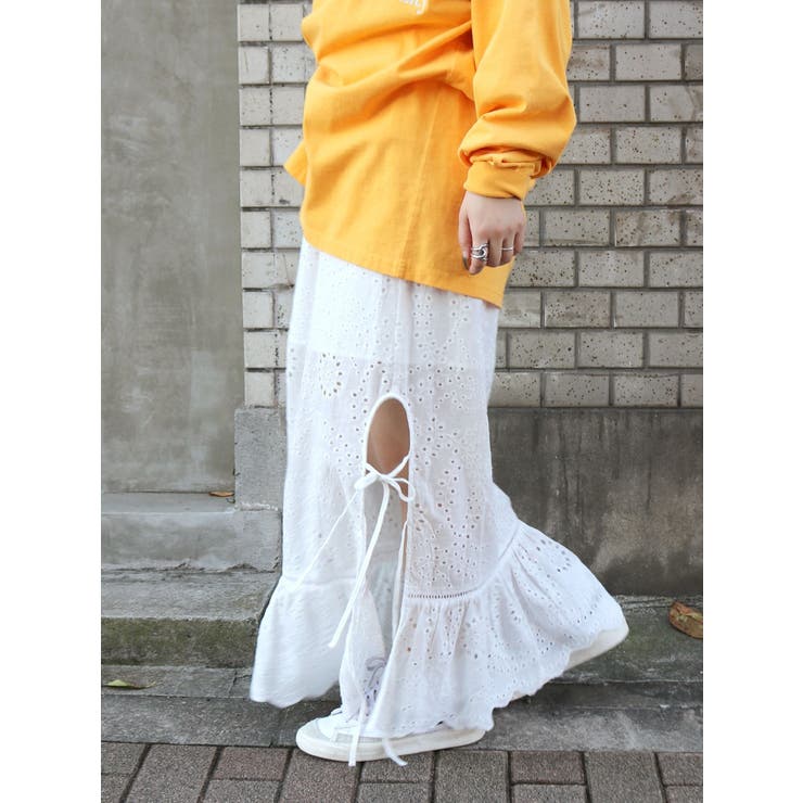 カットワークレースコンビスカート | Ungrid | 詳細画像44 