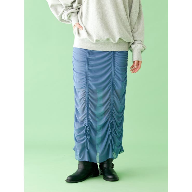 【WEB限定】シャーリングデザインスカート | Ungrid | 詳細画像2 