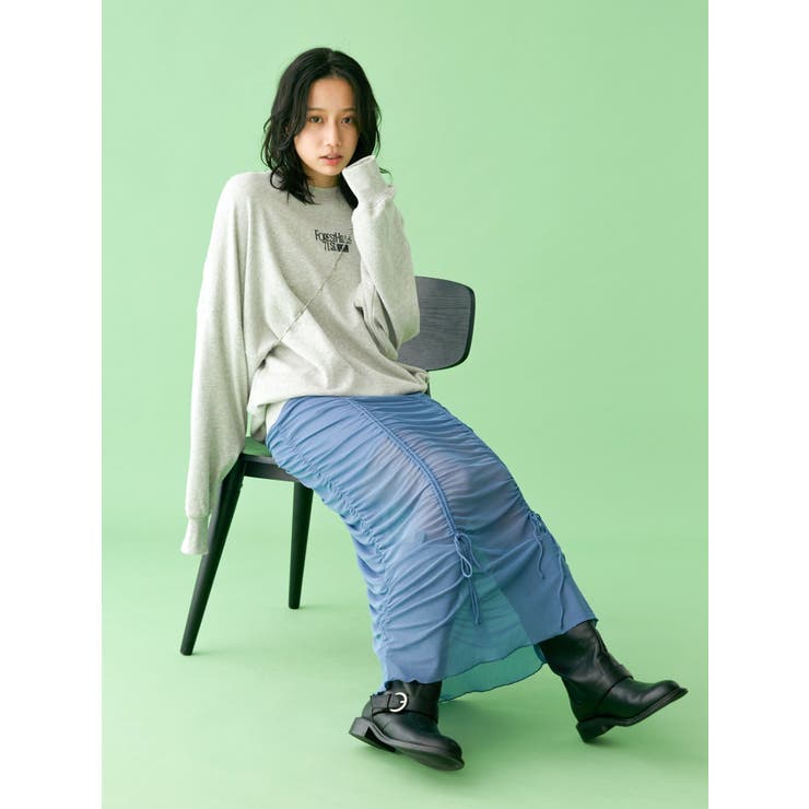 【WEB限定】シャーリングデザインスカート | Ungrid | 詳細画像7 