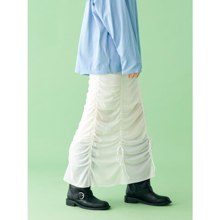 【WEB限定】シャーリングデザインスカート | Ungrid | 詳細画像9 