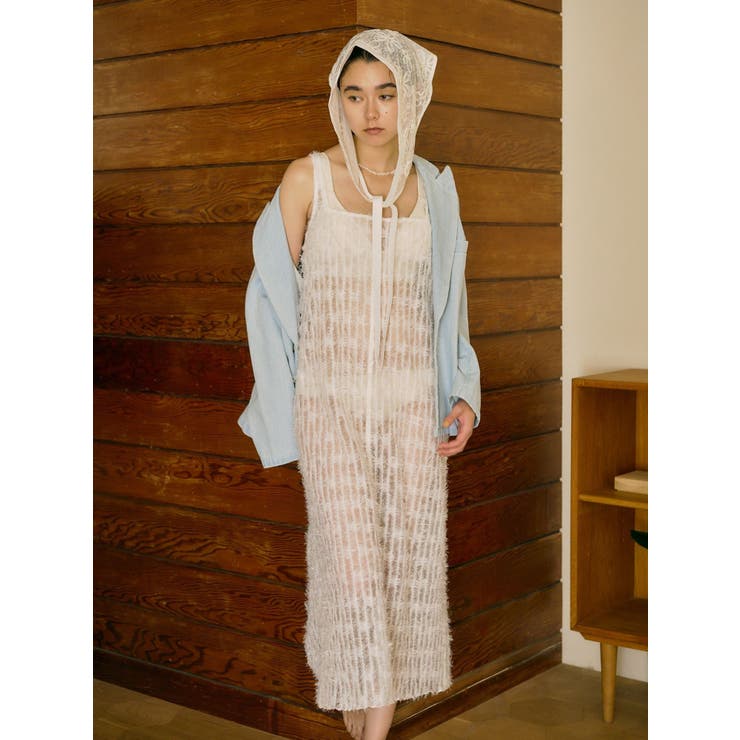 シアーエンブロイダリーボンネット | Ungrid | 詳細画像3 