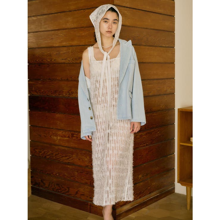 シアーエンブロイダリーボンネット | Ungrid | 詳細画像4 