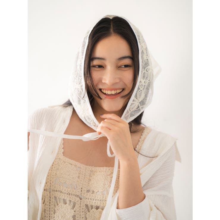 シアーエンブロイダリーボンネット | Ungrid | 詳細画像6 