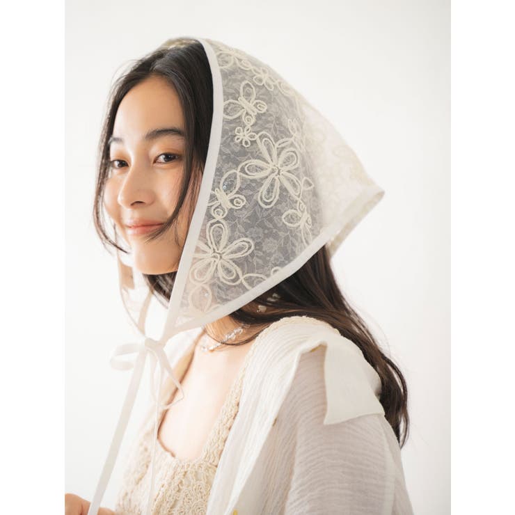 シアーエンブロイダリーボンネット | Ungrid | 詳細画像7 