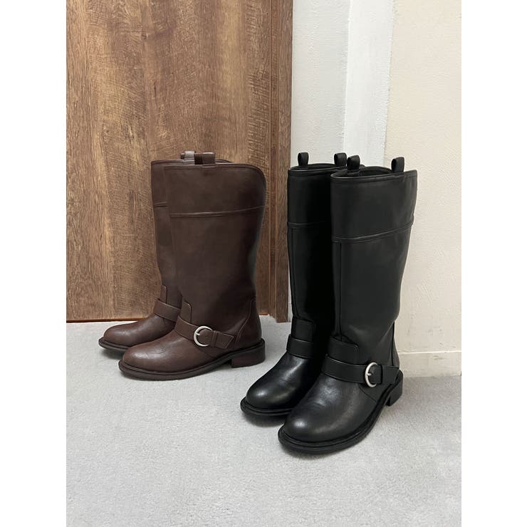 バックルコンビロングブーツ | Ungrid | 詳細画像31 