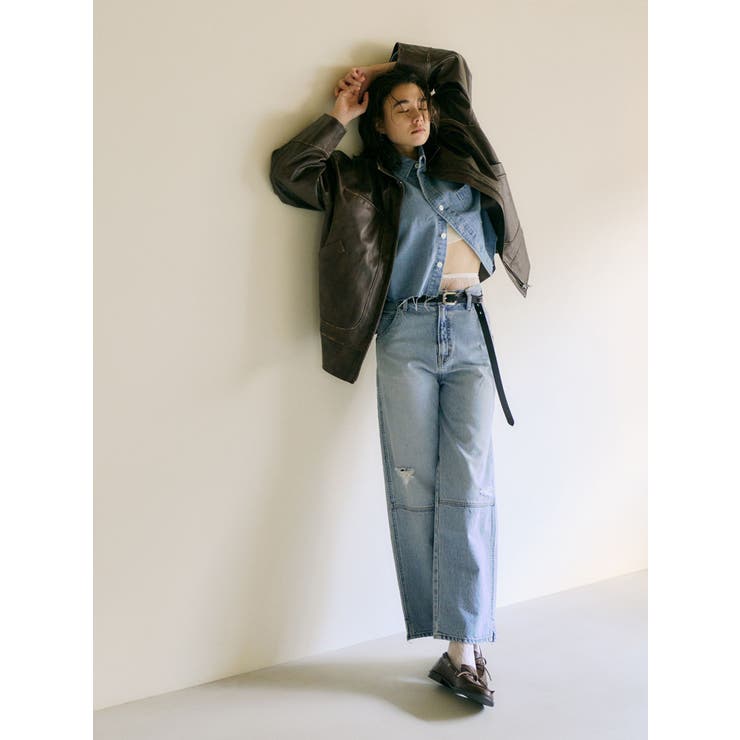 ヘムスリットクラッシュデザインデニム | Ungrid | 詳細画像3 