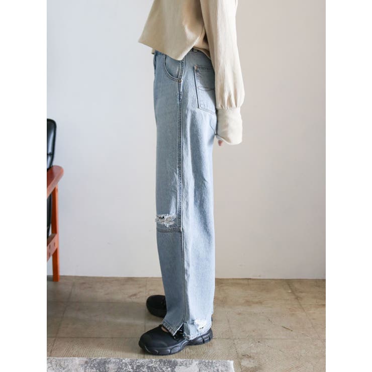 ヘムスリットクラッシュデザインデニム | Ungrid | 詳細画像31 