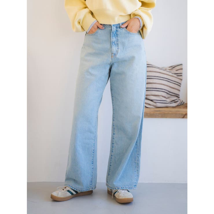 アイスブルー | ヴィンテージルーズワイドデニム | Ungrid