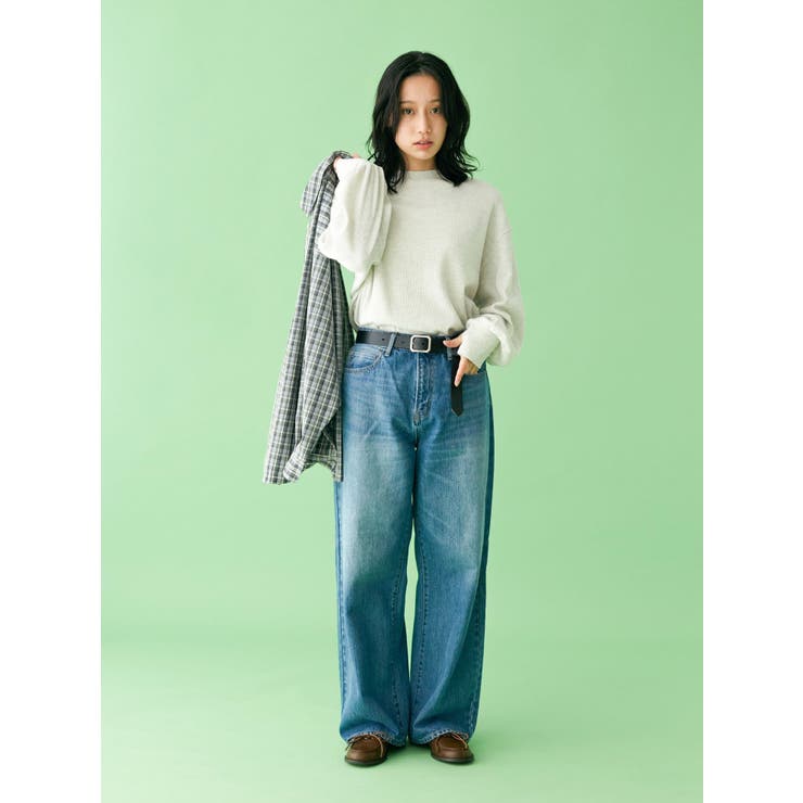 WEB限定】ハイウエストワイドストレートデニム[品番：MKSW0062423