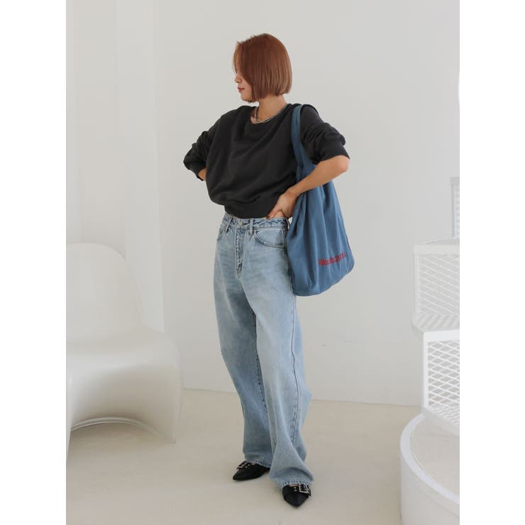 WEB限定】ハイウエストワイドストレートデニム[品番：MKSW0062423