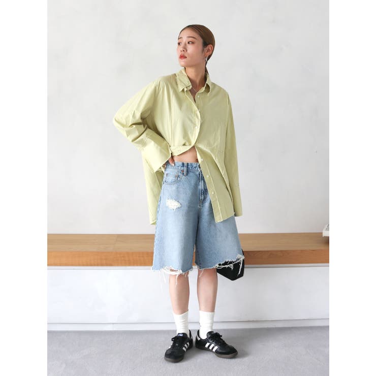 クラッシュデザインデニムハーフパンツ | Ungrid | 詳細画像16 