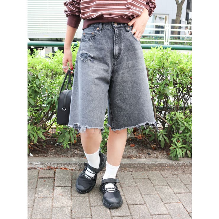 クラッシュデザインデニムハーフパンツ | Ungrid | 詳細画像25 