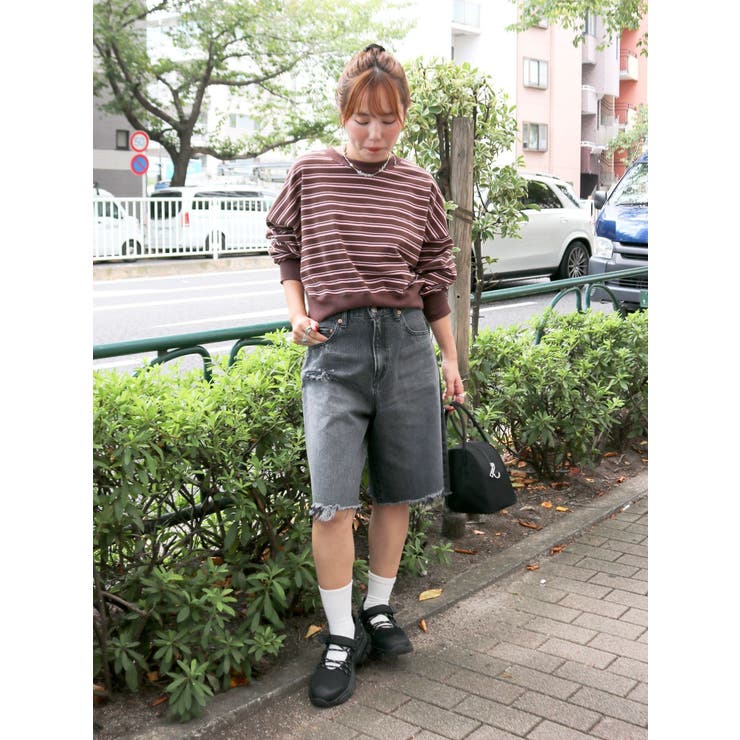 クラッシュデザインデニムハーフパンツ | Ungrid | 詳細画像27 