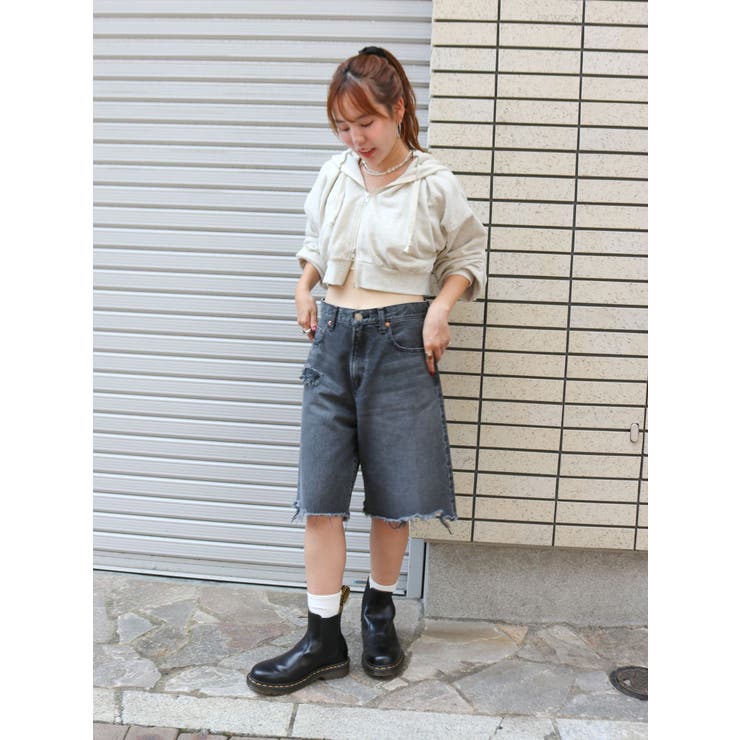 クラッシュデザインデニムハーフパンツ | Ungrid | 詳細画像30 