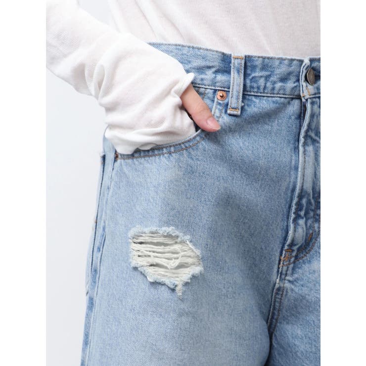 クラッシュデザインデニムハーフパンツ | Ungrid | 詳細画像37 