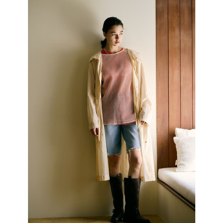 クラッシュデザインデニムハーフパンツ | Ungrid | 詳細画像4 