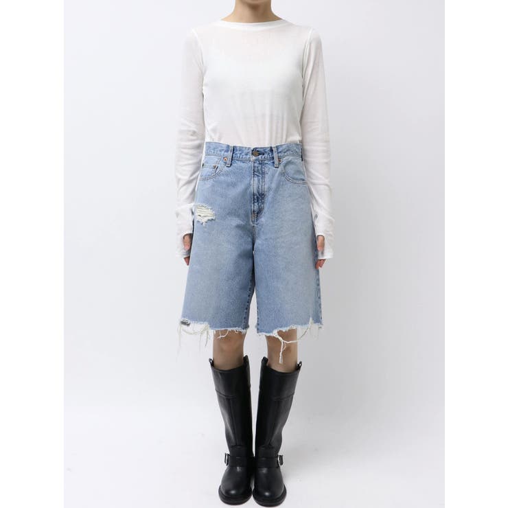 クラッシュデザインデニムハーフパンツ | Ungrid | 詳細画像41 