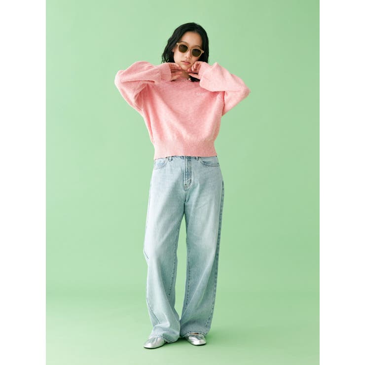 【WEB限定】エンブロイダリーコットン混スラブニット | Ungrid | 詳細画像11 