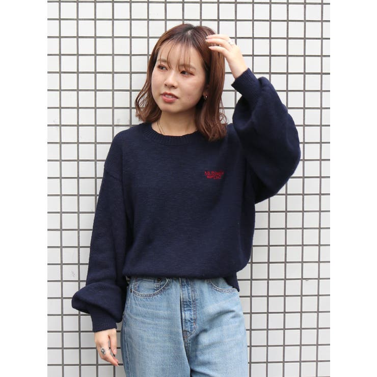 【WEB限定】エンブロイダリーコットン混スラブニット | Ungrid | 詳細画像27 