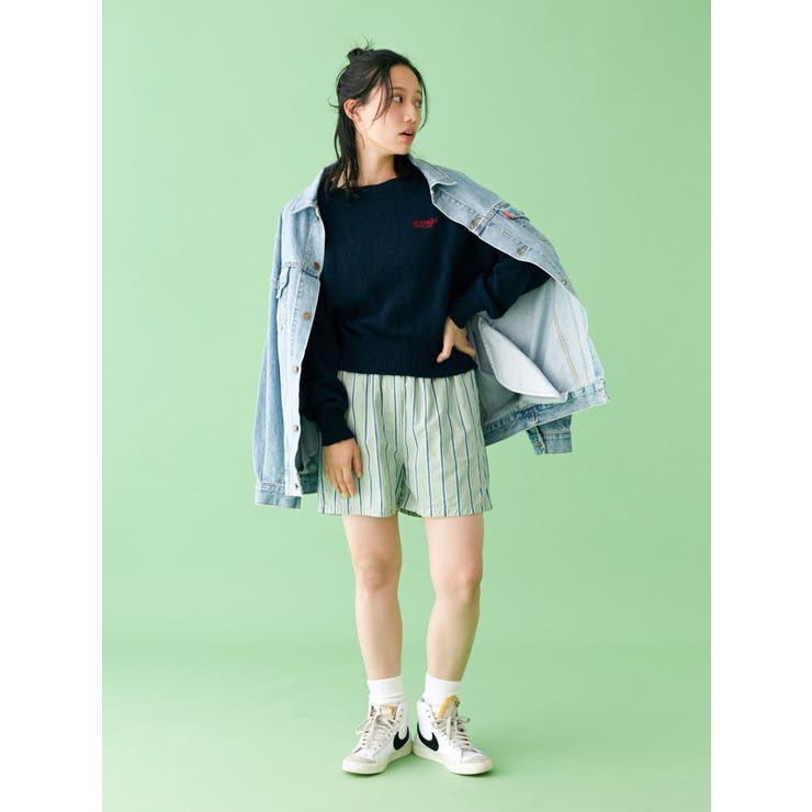 【WEB限定】エンブロイダリーコットン混スラブニット | Ungrid | 詳細画像5 